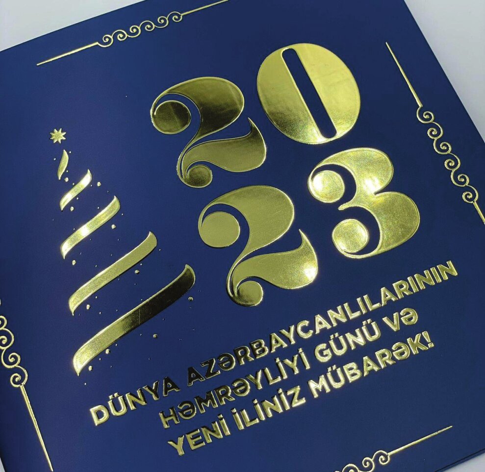 Premium vizitkart — qızıl folqa