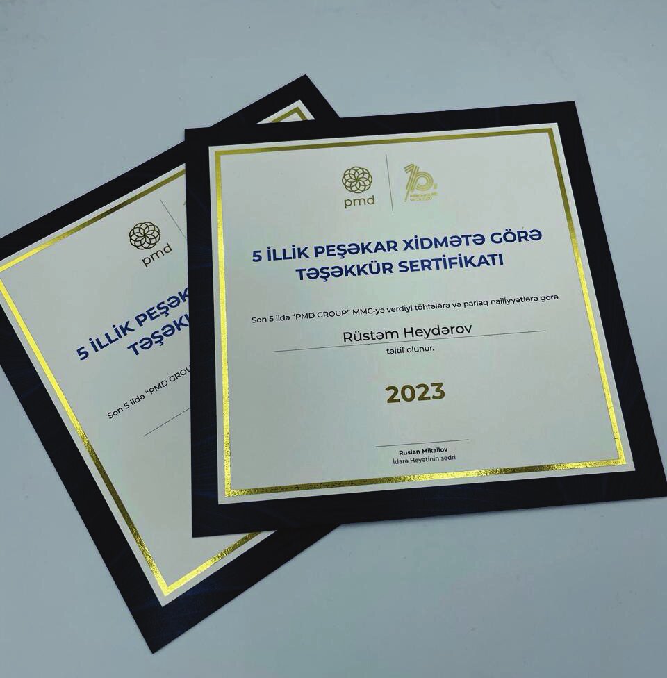 Sertifikat və diplomlar